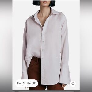 Rag and Bone Diana Womens Cotton Collared Button-Down Top Size Small Lavendar